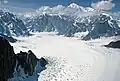 Don Sheldon Amphitheater (formerly Ruth Amphitheater) surrounded by The Rooster Comb, Mount Kudlich, Denali, and Mount Dan Beard
