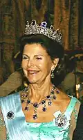 Queen Silvia wearing her order.