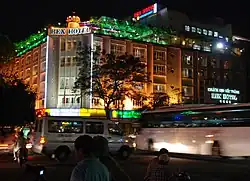 Rex Hotel at night in 2008