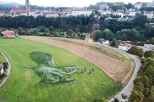 Bridges by Saype, Fribourg,2024