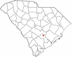 Location of Harleyville, South Carolina