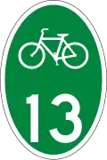 II-1-7b Bicycle Route number