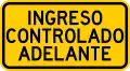 P-3-5 Access-controlled roundabout ahead