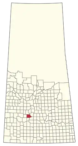 Location of the RM of Coteau No. 255 in Saskatchewan