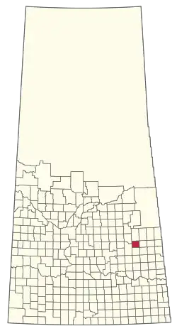 Location of the RM of Invermay No. 305 in Saskatchewan