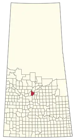 Location of the RM of Rosthern No. 403 in Saskatchewan