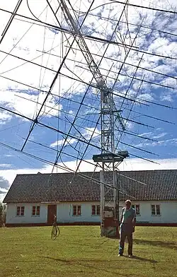 Amateur radio antenna array used for Earth–Moon–Earth communication on 144 MHz. Location Staffanstorp, southern Sweden.