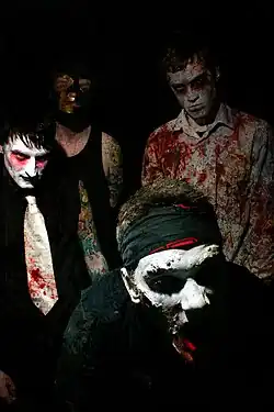 Send More Paramedics, from left to right: X. Undead, El Diablo, B'Hellmouth, Medico.