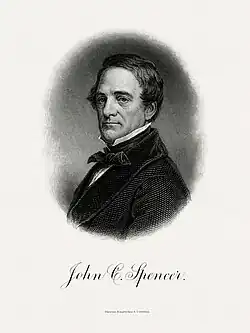 SPENCER, John C-Treasury (BEP engraved portrait)