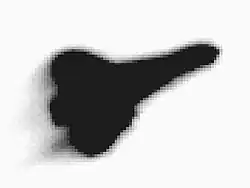 Columbia at approximately 13:57 UTC on 1 February. Debris is starting to come off from the left wing.