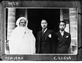 Abd Al Rahman Barjach Pasha, governor of Rabat, meeting with Bảo Đại and prince Vĩnh Cẩn during their Morocco trip in 1932.