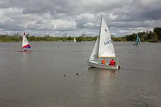 Sailing boats on a small lake