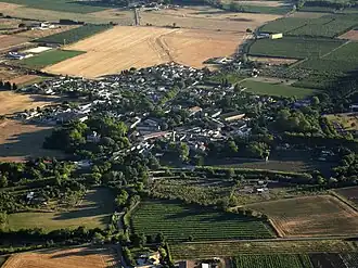 Aerial view of Saint-Nazaire-de-Pézan
