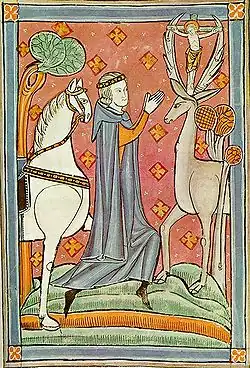 Saint Eustace, from a 13th-century English manuscript.