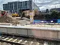 Work in progress at Salford Crescent Railway station July 2025