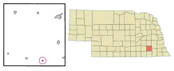 Location of Swanton, Nebraska