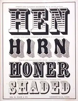 Ornamented types, 1859 specimen, Wm. H. Page and Co.