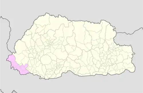 Tendu is located in Samtse District