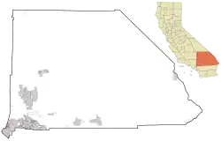 Location of Narod in San Bernardino County, California