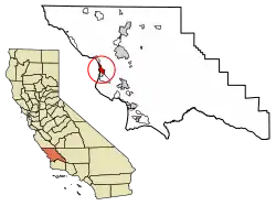 Location in San Luis Obispo County and the state of California