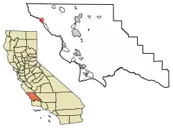 Location in San Luis Obispo County and the state of California
