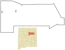 Location of Pecos, New Mexico