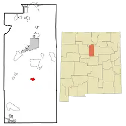 Location of Galisteo, New Mexico
