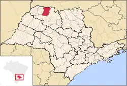 Location of the Microregion of Votuporanga