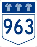 Highway 963 marker