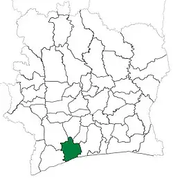 Sassandra Department from 1988 to 2008. (Other departments began to be divided in 1995.)