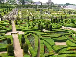 Formal gardens in Château de Villandry