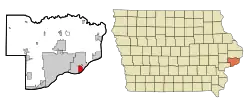 Location of Riverdale, Iowa