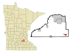 Location of Elko, Minnesota