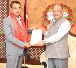 Prime Minister Pushpa Kamal Dahal formally presented the appointment letter to Dr. Tilak Ram Acharya