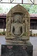 Sculpture dated 12th century of Adinath Tirtankar from Gurupura in the Shivappa Nayaka Palace in Shivamogga