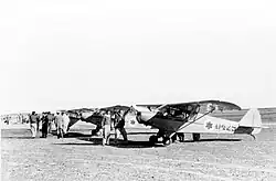 Piper PA-11 Cub Special planes on temporary Abraham Airfield (Sde Avraham) during Operation Uvda