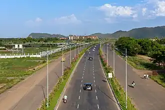 Seed Access Road from Vijayawada West Bypass.jpg