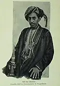 A picture of Sef bin Ahmed (1891) It reads: The brother of the former governor of Mogadishu