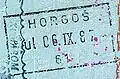 A 1987 passport stamp from Horgoš