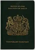 Series C temporary passport issued in Jersey