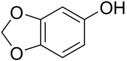 Chemical structure of sesamol