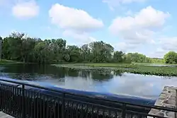 River Raisin flowing through the township