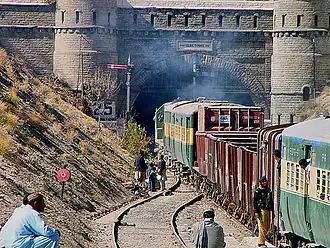 Train standing at Shela Bagh railway station