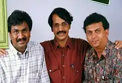 (Left to right) Director P. Sheshadri, T. N. Seetharam, Nagendra Sha