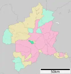 Location of Shintō in Gunma Prefecture