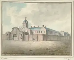 John Ingleby. View of Shrewsbury Prison in 1796 NLW PD9246