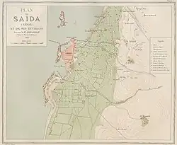 Sidon and Ayaa Necropolis (marked "1" in the top right corner)