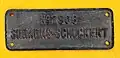 Siemens - Schuckert factory railway nameplate made of brass, probably c. 1934