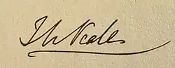 Scanned signature of J M Neale