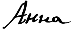 Anna's signature